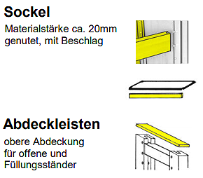 Sockel Holzregale